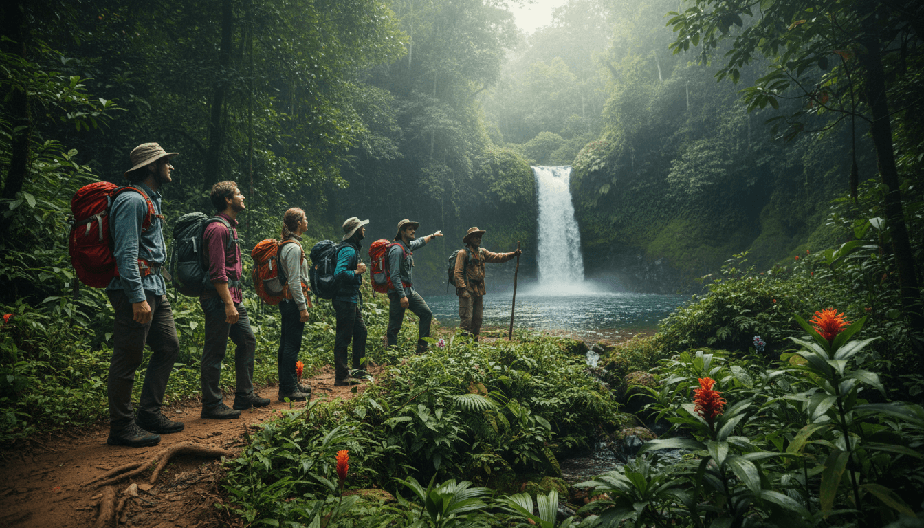 Aventura Jurássica com réplicas de dinossauros e áreas para exploração