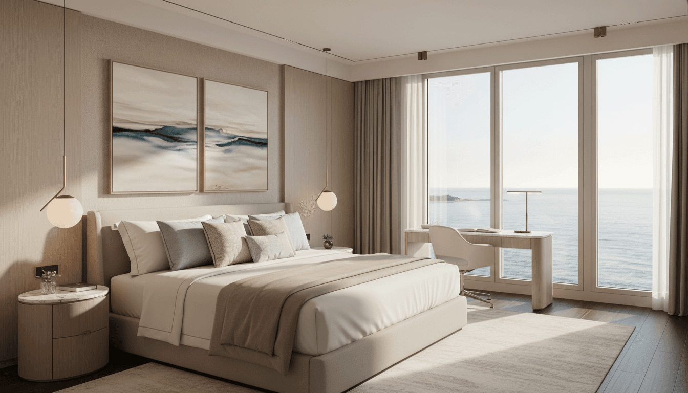 Acomodação confortável com cama de casal no Mercure